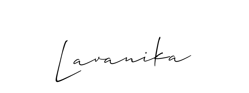 Design your own signature with our free online signature maker. With this signature software, you can create a handwritten (Allison_Script) signature for name Lavanika. Lavanika signature style 2 images and pictures png