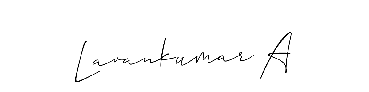 Also we have Lavankumar A name is the best signature style. Create professional handwritten signature collection using Allison_Script autograph style. Lavankumar A signature style 2 images and pictures png