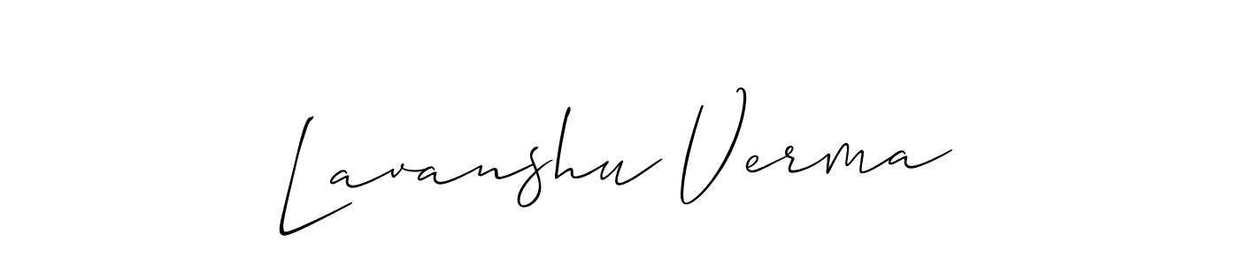 How to make Lavanshu Verma signature? Allison_Script is a professional autograph style. Create handwritten signature for Lavanshu Verma name. Lavanshu Verma signature style 2 images and pictures png