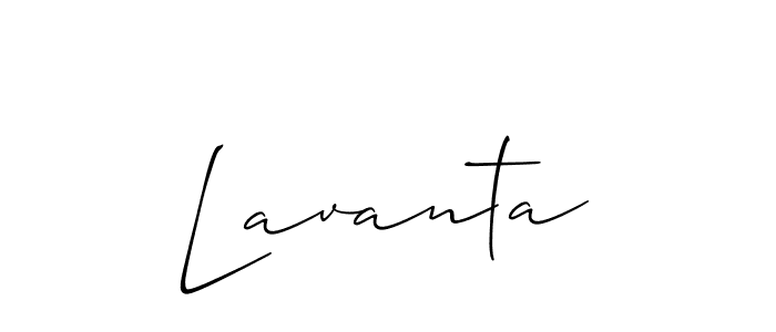 How to make Lavanta signature? Allison_Script is a professional autograph style. Create handwritten signature for Lavanta name. Lavanta signature style 2 images and pictures png