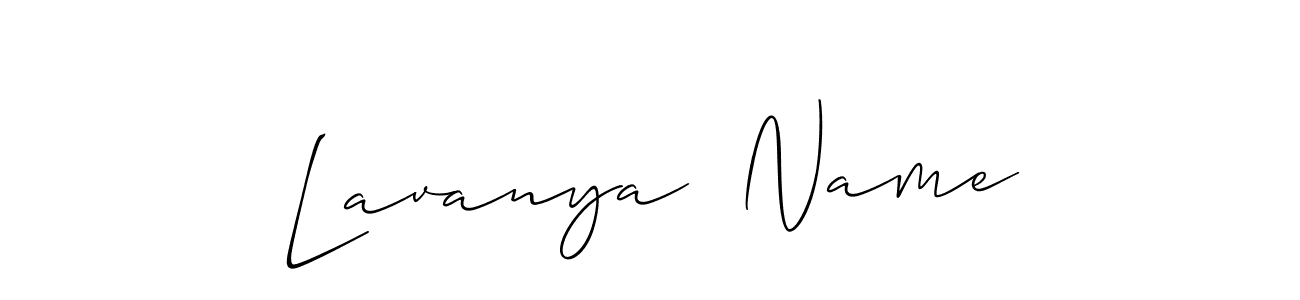 Allison_Script is a professional signature style that is perfect for those who want to add a touch of class to their signature. It is also a great choice for those who want to make their signature more unique. Get Lavanya  Name name to fancy signature for free. Lavanya  Name signature style 2 images and pictures png