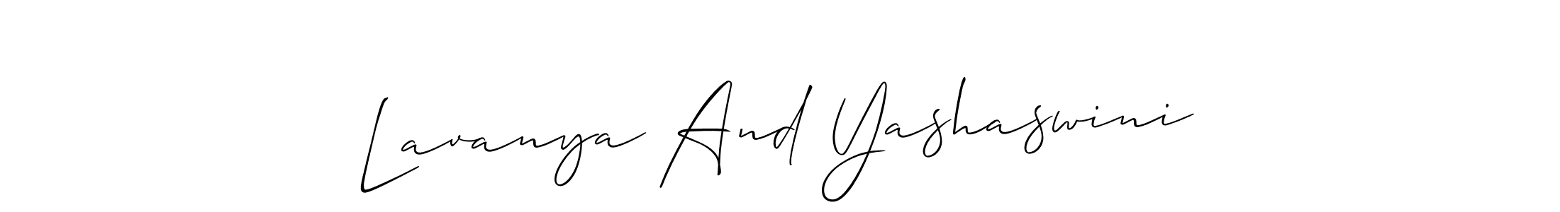 Best and Professional Signature Style for Lavanya And Yashaswini. Allison_Script Best Signature Style Collection. Lavanya And Yashaswini signature style 2 images and pictures png