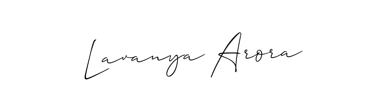 Use a signature maker to create a handwritten signature online. With this signature software, you can design (Allison_Script) your own signature for name Lavanya Arora. Lavanya Arora signature style 2 images and pictures png