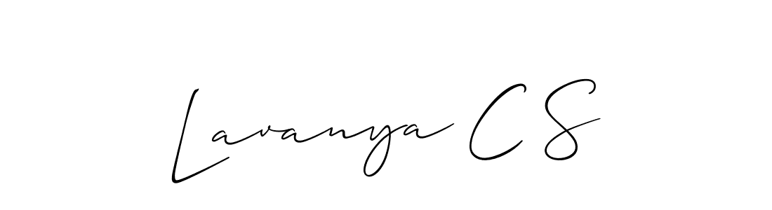 Make a beautiful signature design for name Lavanya C S. With this signature (Allison_Script) style, you can create a handwritten signature for free. Lavanya C S signature style 2 images and pictures png