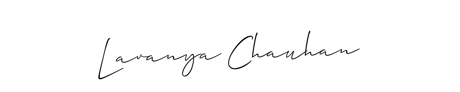 The best way (Allison_Script) to make a short signature is to pick only two or three words in your name. The name Lavanya Chauhan include a total of six letters. For converting this name. Lavanya Chauhan signature style 2 images and pictures png