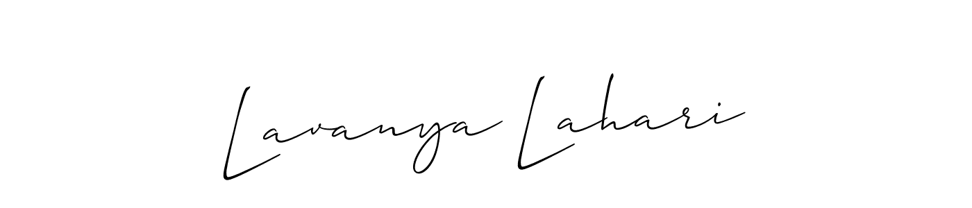 How to make Lavanya Lahari signature? Allison_Script is a professional autograph style. Create handwritten signature for Lavanya Lahari name. Lavanya Lahari signature style 2 images and pictures png