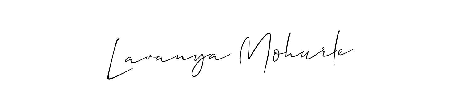 Also You can easily find your signature by using the search form. We will create Lavanya Mohurle name handwritten signature images for you free of cost using Allison_Script sign style. Lavanya Mohurle signature style 2 images and pictures png