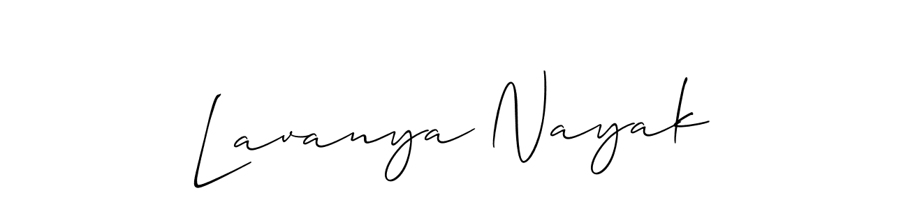 Create a beautiful signature design for name Lavanya Nayak. With this signature (Allison_Script) fonts, you can make a handwritten signature for free. Lavanya Nayak signature style 2 images and pictures png