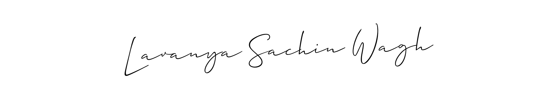 Use a signature maker to create a handwritten signature online. With this signature software, you can design (Allison_Script) your own signature for name Lavanya Sachin Wagh. Lavanya Sachin Wagh signature style 2 images and pictures png