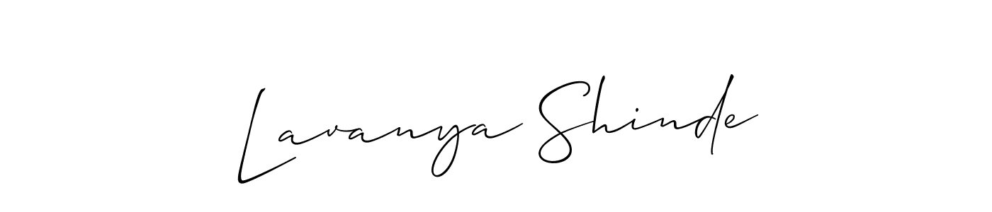 Design your own signature with our free online signature maker. With this signature software, you can create a handwritten (Allison_Script) signature for name Lavanya Shinde. Lavanya Shinde signature style 2 images and pictures png