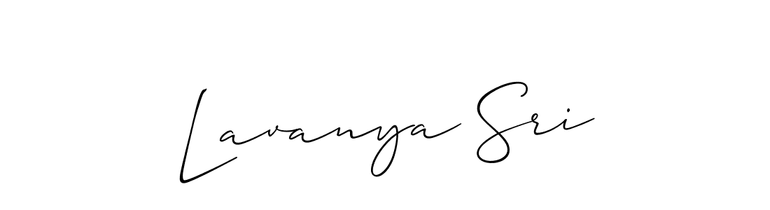 Create a beautiful signature design for name Lavanya Sri. With this signature (Allison_Script) fonts, you can make a handwritten signature for free. Lavanya Sri signature style 2 images and pictures png