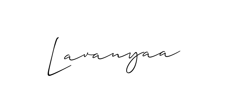 Also we have Lavanyaa name is the best signature style. Create professional handwritten signature collection using Allison_Script autograph style. Lavanyaa signature style 2 images and pictures png