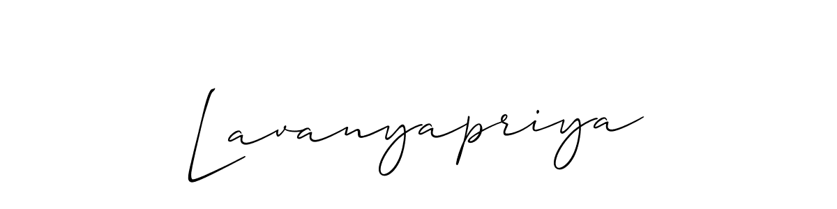 Make a short Lavanyapriya signature style. Manage your documents anywhere anytime using Allison_Script. Create and add eSignatures, submit forms, share and send files easily. Lavanyapriya signature style 2 images and pictures png