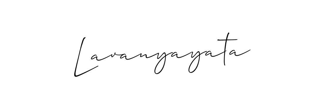 Similarly Allison_Script is the best handwritten signature design. Signature creator online .You can use it as an online autograph creator for name Lavanyayata. Lavanyayata signature style 2 images and pictures png