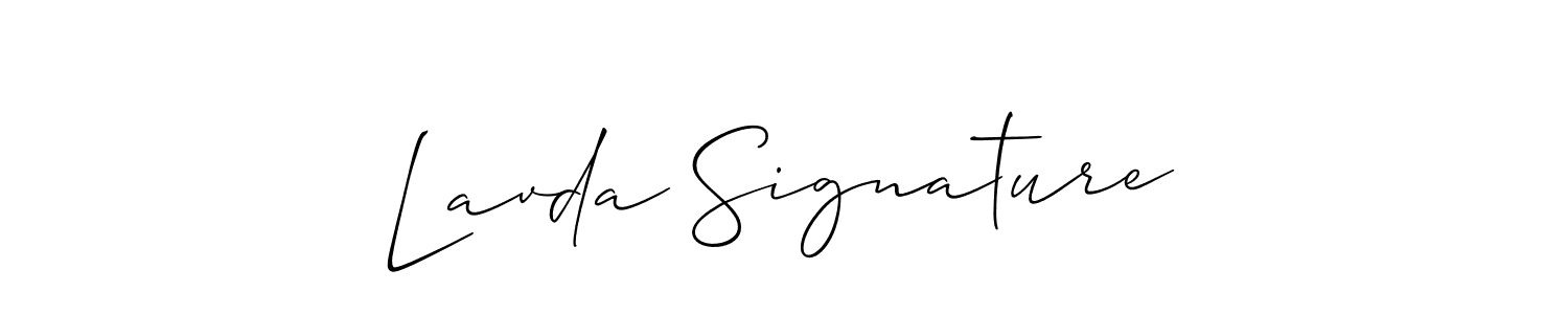 Make a beautiful signature design for name Lavda Signature. With this signature (Allison_Script) style, you can create a handwritten signature for free. Lavda Signature signature style 2 images and pictures png