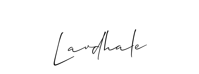 Use a signature maker to create a handwritten signature online. With this signature software, you can design (Allison_Script) your own signature for name Lavdhale. Lavdhale signature style 2 images and pictures png