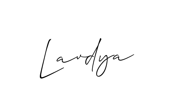 Use a signature maker to create a handwritten signature online. With this signature software, you can design (Allison_Script) your own signature for name Lavdya. Lavdya signature style 2 images and pictures png