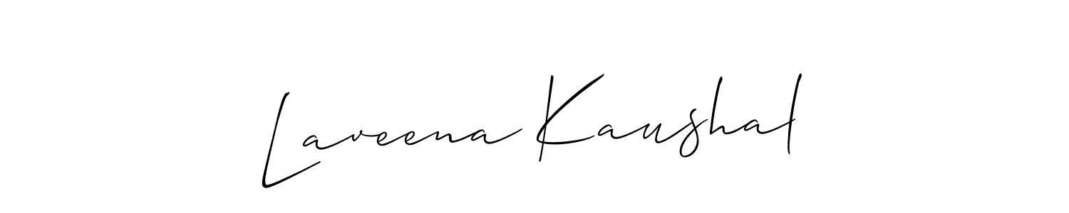 if you are searching for the best signature style for your name Laveena Kaushal. so please give up your signature search. here we have designed multiple signature styles  using Allison_Script. Laveena Kaushal signature style 2 images and pictures png