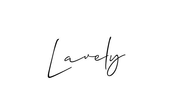 Design your own signature with our free online signature maker. With this signature software, you can create a handwritten (Allison_Script) signature for name Lavely. Lavely signature style 2 images and pictures png