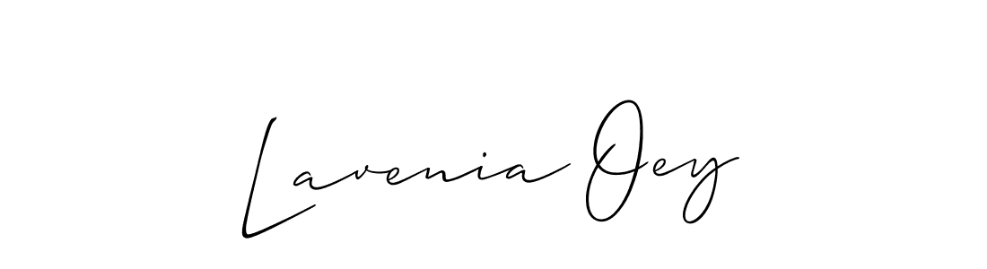 How to make Lavenia Oey name signature. Use Allison_Script style for creating short signs online. This is the latest handwritten sign. Lavenia Oey signature style 2 images and pictures png