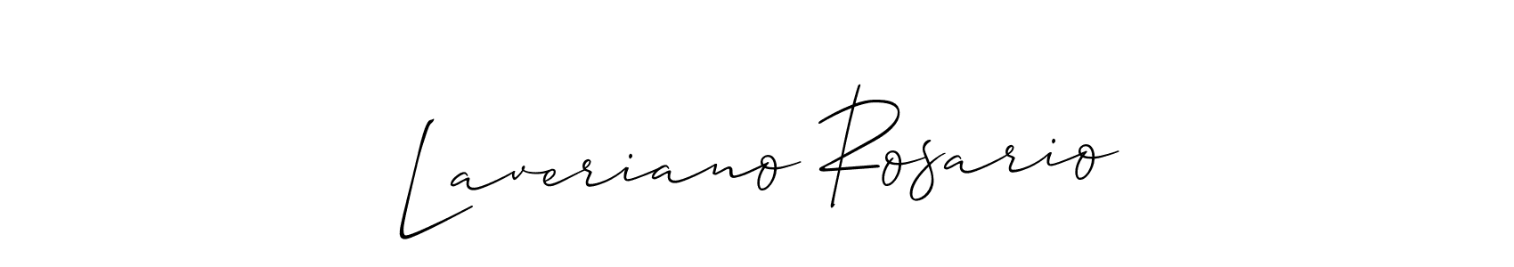 Allison_Script is a professional signature style that is perfect for those who want to add a touch of class to their signature. It is also a great choice for those who want to make their signature more unique. Get Laveriano Rosario name to fancy signature for free. Laveriano Rosario signature style 2 images and pictures png