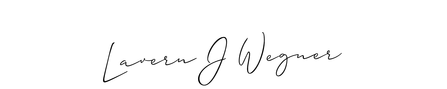 Allison_Script is a professional signature style that is perfect for those who want to add a touch of class to their signature. It is also a great choice for those who want to make their signature more unique. Get Lavern J Wegner name to fancy signature for free. Lavern J Wegner signature style 2 images and pictures png