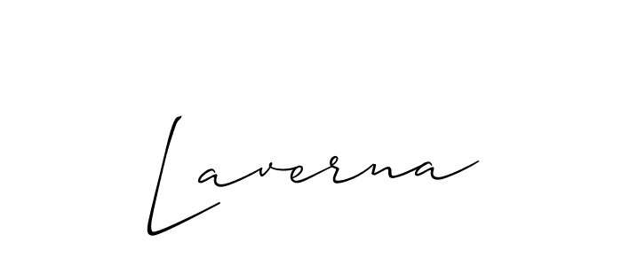 Create a beautiful signature design for name Laverna. With this signature (Allison_Script) fonts, you can make a handwritten signature for free. Laverna signature style 2 images and pictures png