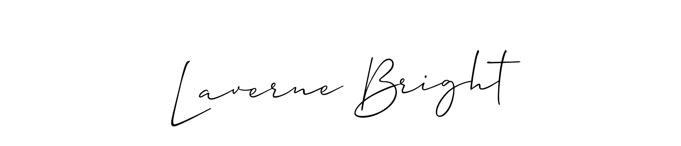 Similarly Allison_Script is the best handwritten signature design. Signature creator online .You can use it as an online autograph creator for name Laverne Bright. Laverne Bright signature style 2 images and pictures png