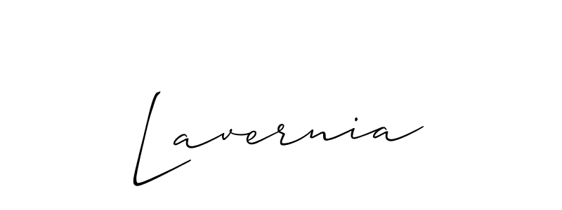 The best way (Allison_Script) to make a short signature is to pick only two or three words in your name. The name Lavernia include a total of six letters. For converting this name. Lavernia signature style 2 images and pictures png
