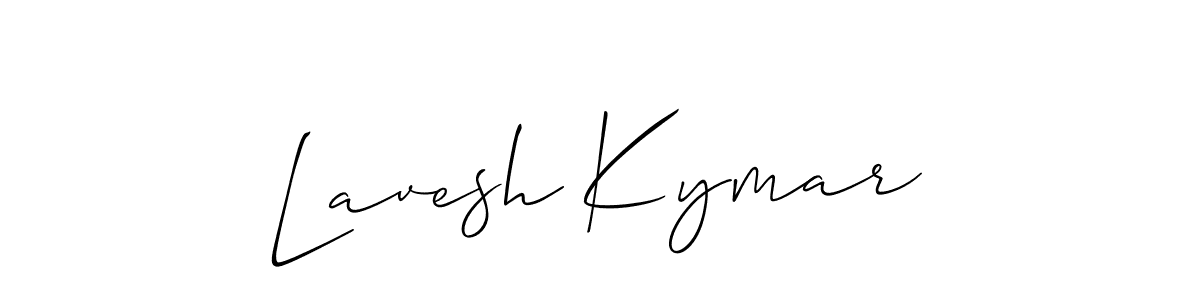 How to Draw Lavesh Kymar signature style? Allison_Script is a latest design signature styles for name Lavesh Kymar. Lavesh Kymar signature style 2 images and pictures png