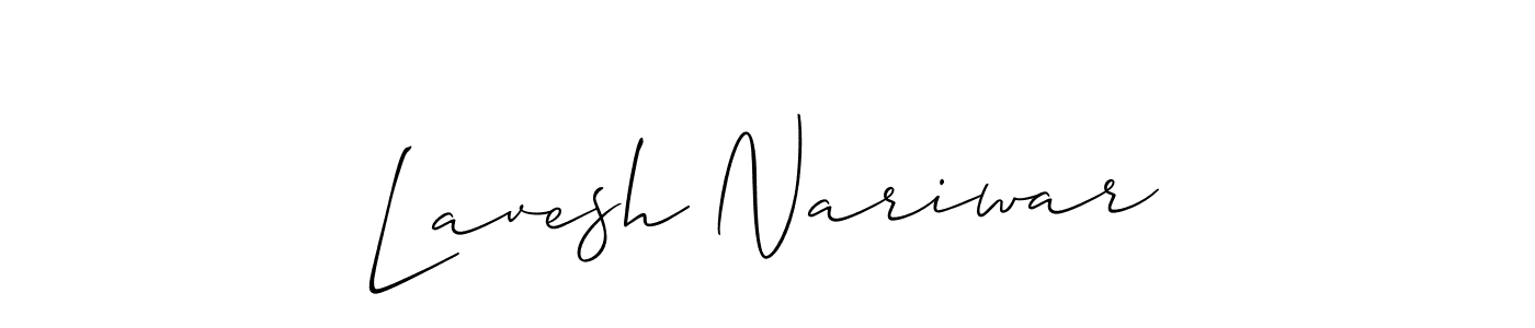 Design your own signature with our free online signature maker. With this signature software, you can create a handwritten (Allison_Script) signature for name Lavesh Nariwar. Lavesh Nariwar signature style 2 images and pictures png