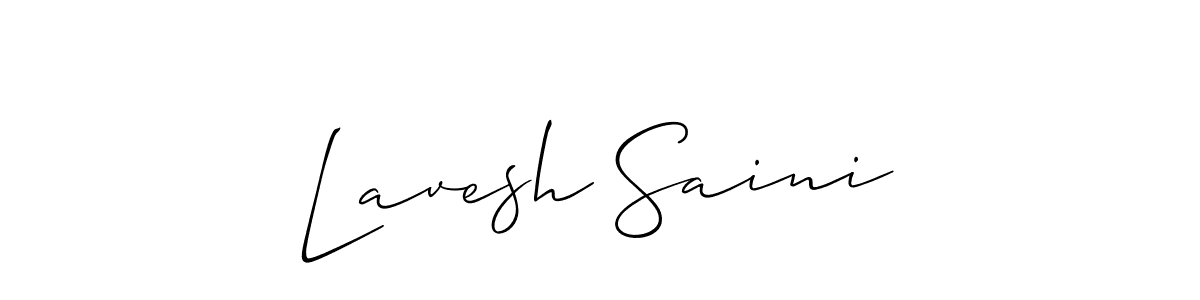 Make a beautiful signature design for name Lavesh Saini. With this signature (Allison_Script) style, you can create a handwritten signature for free. Lavesh Saini signature style 2 images and pictures png