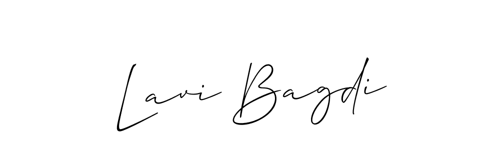 Use a signature maker to create a handwritten signature online. With this signature software, you can design (Allison_Script) your own signature for name Lavi Bagdi. Lavi Bagdi signature style 2 images and pictures png