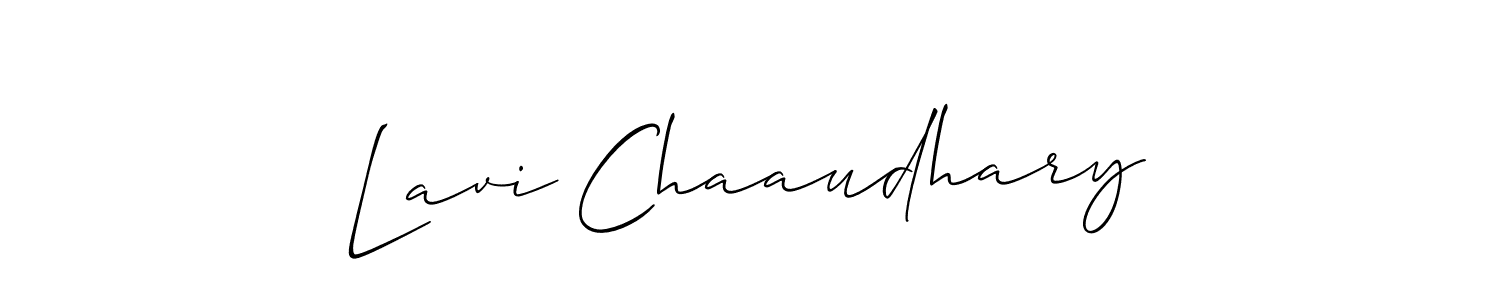 Design your own signature with our free online signature maker. With this signature software, you can create a handwritten (Allison_Script) signature for name Lavi Chaaudhary. Lavi Chaaudhary signature style 2 images and pictures png