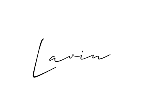 How to make Lavin signature? Allison_Script is a professional autograph style. Create handwritten signature for Lavin name. Lavin signature style 2 images and pictures png
