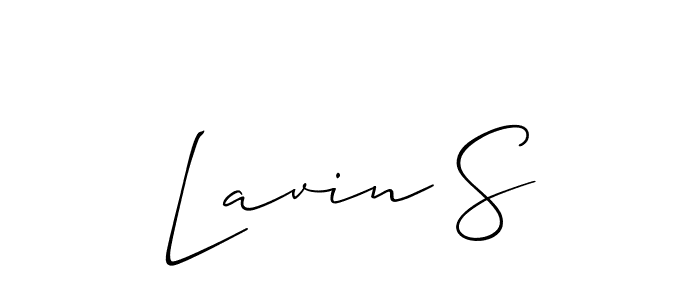 Allison_Script is a professional signature style that is perfect for those who want to add a touch of class to their signature. It is also a great choice for those who want to make their signature more unique. Get Lavin S name to fancy signature for free. Lavin S signature style 2 images and pictures png