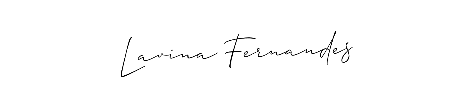 How to make Lavina Fernandes signature? Allison_Script is a professional autograph style. Create handwritten signature for Lavina Fernandes name. Lavina Fernandes signature style 2 images and pictures png