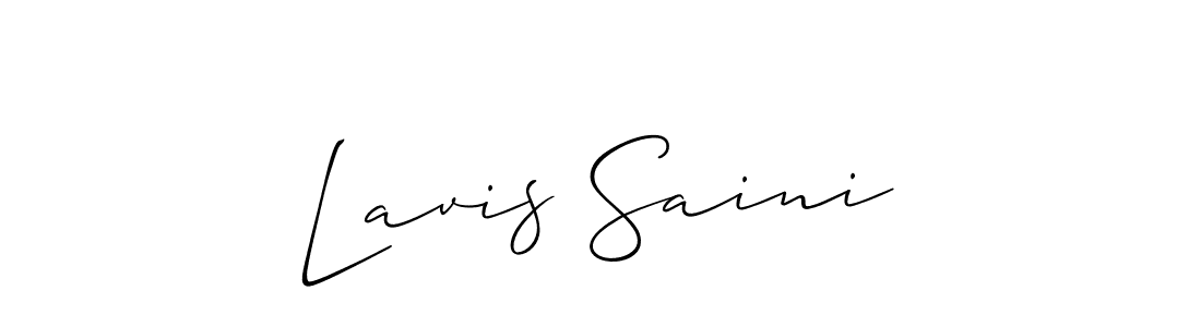 The best way (Allison_Script) to make a short signature is to pick only two or three words in your name. The name Lavis Saini include a total of six letters. For converting this name. Lavis Saini signature style 2 images and pictures png