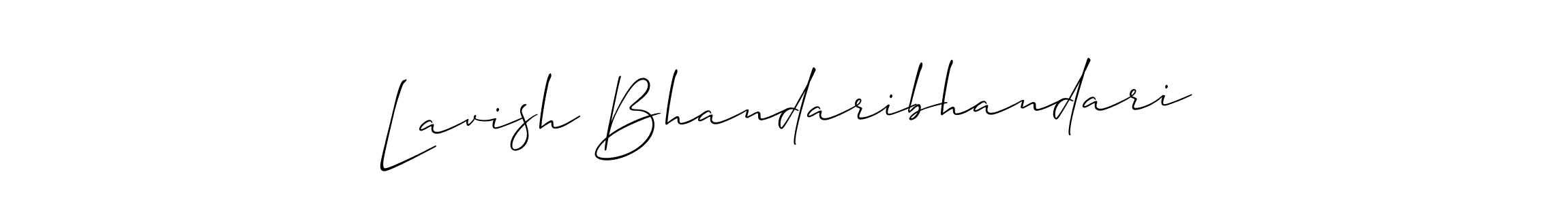 How to make Lavish Bhandaribhandari signature? Allison_Script is a professional autograph style. Create handwritten signature for Lavish Bhandaribhandari name. Lavish Bhandaribhandari signature style 2 images and pictures png