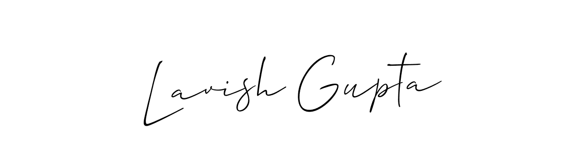 How to make Lavish Gupta name signature. Use Allison_Script style for creating short signs online. This is the latest handwritten sign. Lavish Gupta signature style 2 images and pictures png
