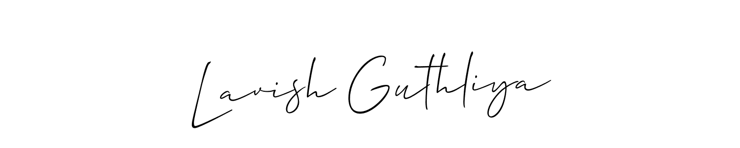 How to Draw Lavish Guthliya signature style? Allison_Script is a latest design signature styles for name Lavish Guthliya. Lavish Guthliya signature style 2 images and pictures png