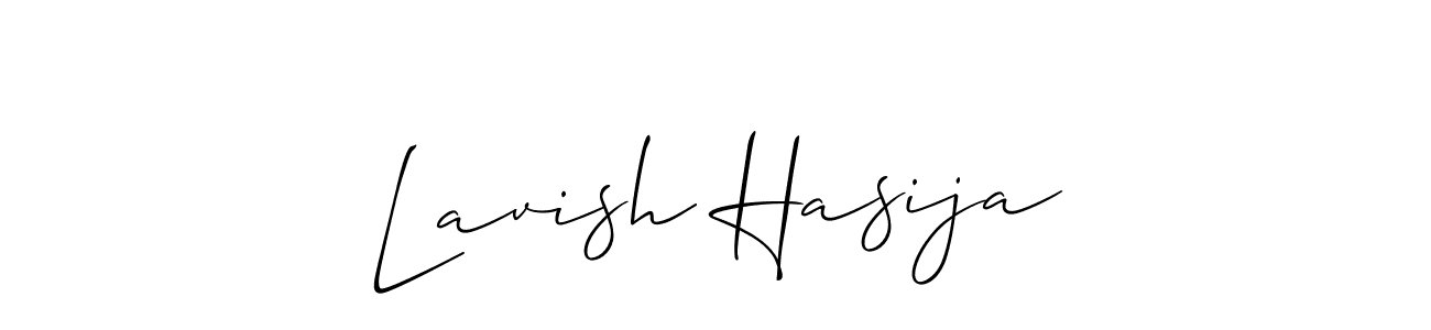 Also You can easily find your signature by using the search form. We will create Lavish Hasija name handwritten signature images for you free of cost using Allison_Script sign style. Lavish Hasija signature style 2 images and pictures png