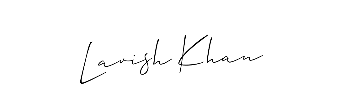 if you are searching for the best signature style for your name Lavish Khan. so please give up your signature search. here we have designed multiple signature styles  using Allison_Script. Lavish Khan signature style 2 images and pictures png