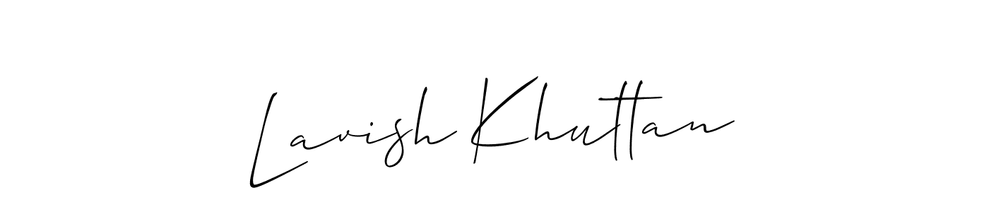 Once you've used our free online signature maker to create your best signature Allison_Script style, it's time to enjoy all of the benefits that Lavish Khuttan name signing documents. Lavish Khuttan signature style 2 images and pictures png