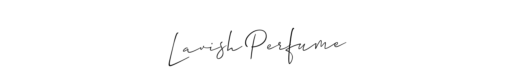 Allison_Script is a professional signature style that is perfect for those who want to add a touch of class to their signature. It is also a great choice for those who want to make their signature more unique. Get Lavish Perfume ❤️ name to fancy signature for free. Lavish Perfume ❤️ signature style 2 images and pictures png