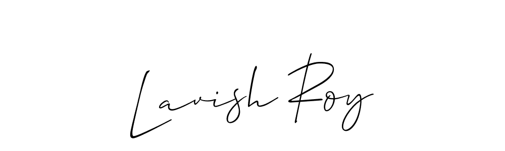 How to make Lavish Roy name signature. Use Allison_Script style for creating short signs online. This is the latest handwritten sign. Lavish Roy signature style 2 images and pictures png