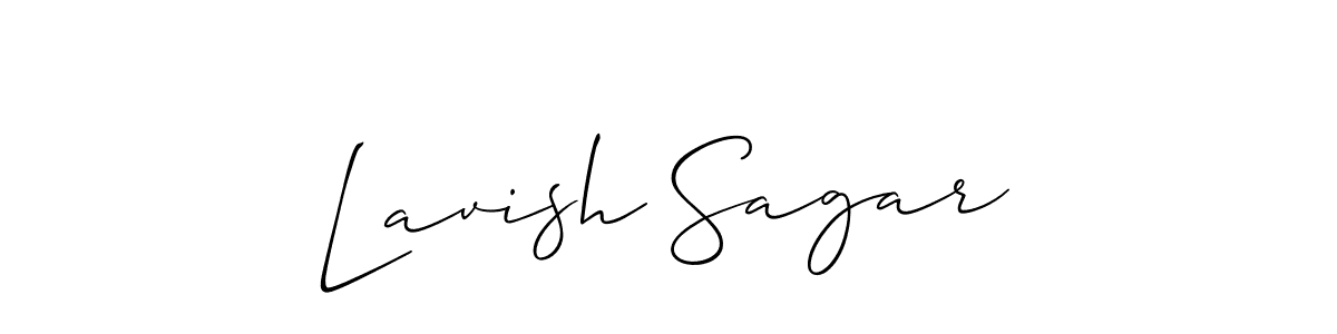 Allison_Script is a professional signature style that is perfect for those who want to add a touch of class to their signature. It is also a great choice for those who want to make their signature more unique. Get Lavish Sagar name to fancy signature for free. Lavish Sagar signature style 2 images and pictures png