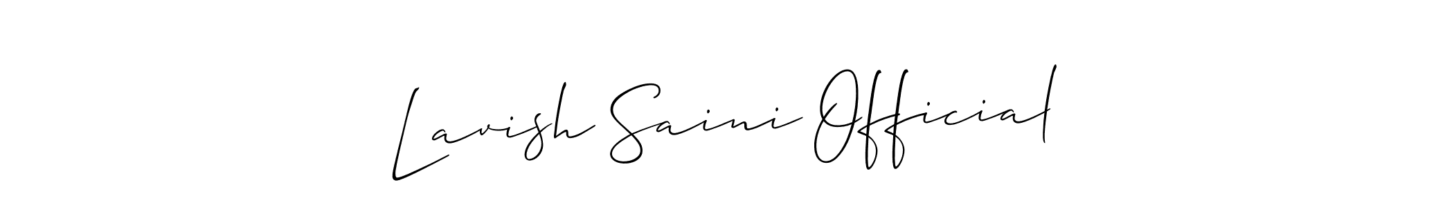 Similarly Allison_Script is the best handwritten signature design. Signature creator online .You can use it as an online autograph creator for name Lavish Saini Official. Lavish Saini Official signature style 2 images and pictures png