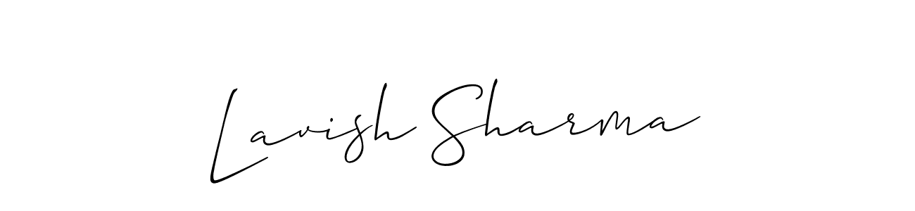 Similarly Allison_Script is the best handwritten signature design. Signature creator online .You can use it as an online autograph creator for name Lavish Sharma. Lavish Sharma signature style 2 images and pictures png