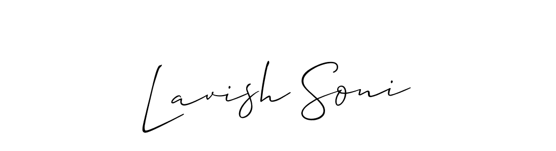 Allison_Script is a professional signature style that is perfect for those who want to add a touch of class to their signature. It is also a great choice for those who want to make their signature more unique. Get Lavish Soni name to fancy signature for free. Lavish Soni signature style 2 images and pictures png